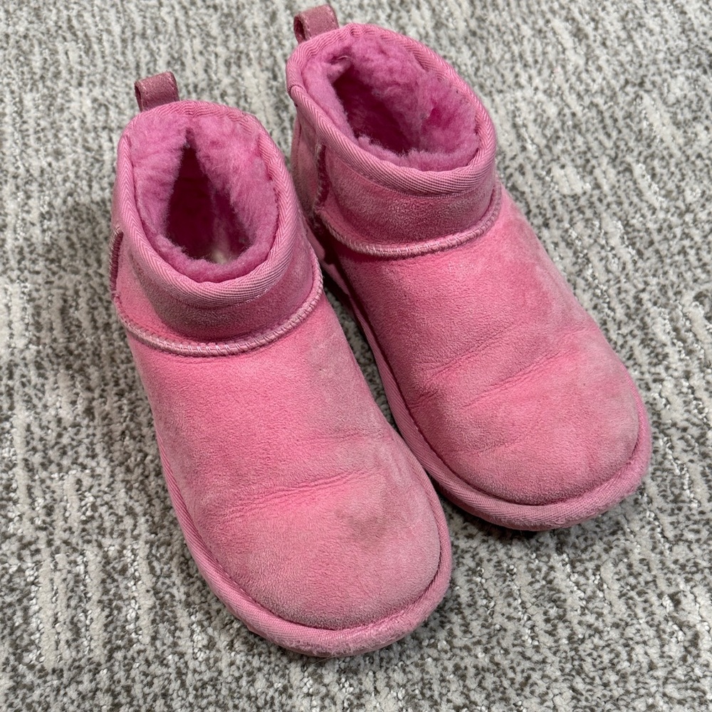 Ugg Pink Cozy Shearling-Lined Slip-On Boots
